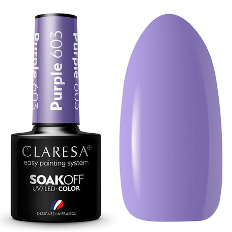 Claresa lakier hybrydowy uv led 5ml fioletowy 603 wesołe miasteczko