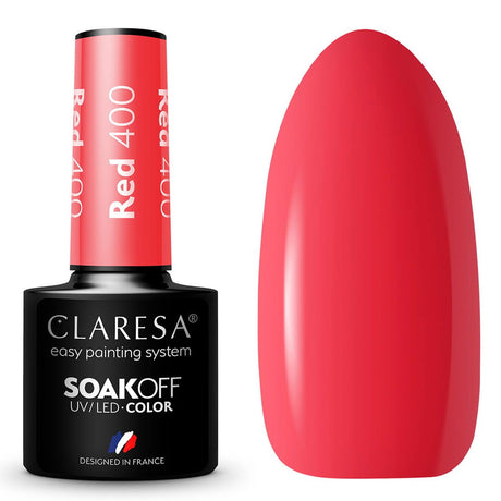 Claresa Lakier Żelowy UV LED 5ml Czerwony 400 Rainbow Explosion