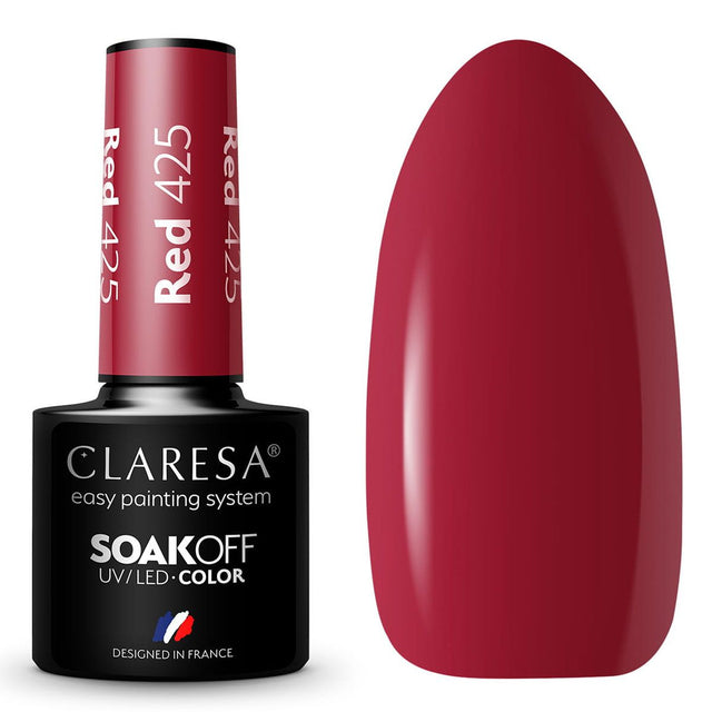 Claresa Lakier Żelowy UV LED 5ml Czerwony 425 Rainbow Explosion