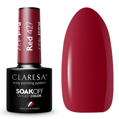 Claresa Lakier Żelowy UV LED 5ml Czerwony 427 Wesołe miasteczko