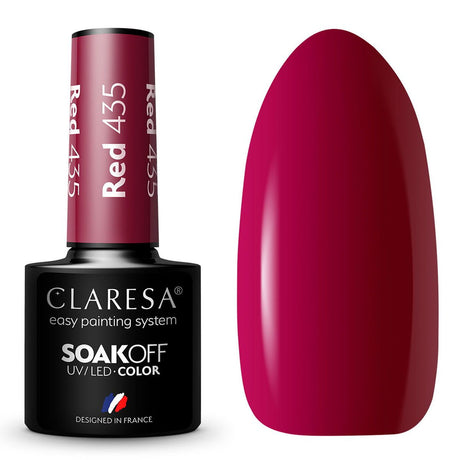 Claresa lakier hybrydowy uv led 5ml czerwony 435 ciepłych uczuć