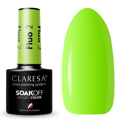 Claresa Lakier Żelowy UV LED 5ml Fluo 2