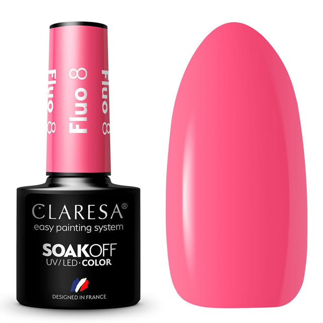 Claresa Lakier Żelowy UV LED 5ml Fluo 8