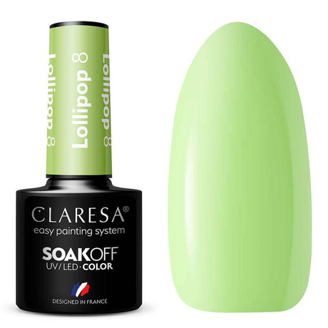 Claresa Lakier Żelowy UV LED 5ml Lollipop 8