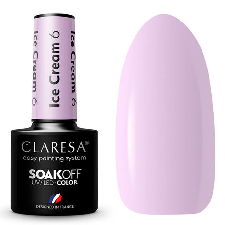 Claresa Lakier żelowy UV LED 5ml Lody 6