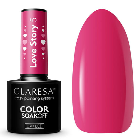 Claresa lakier hybrydowy uv led 5ml historia miłosna 5