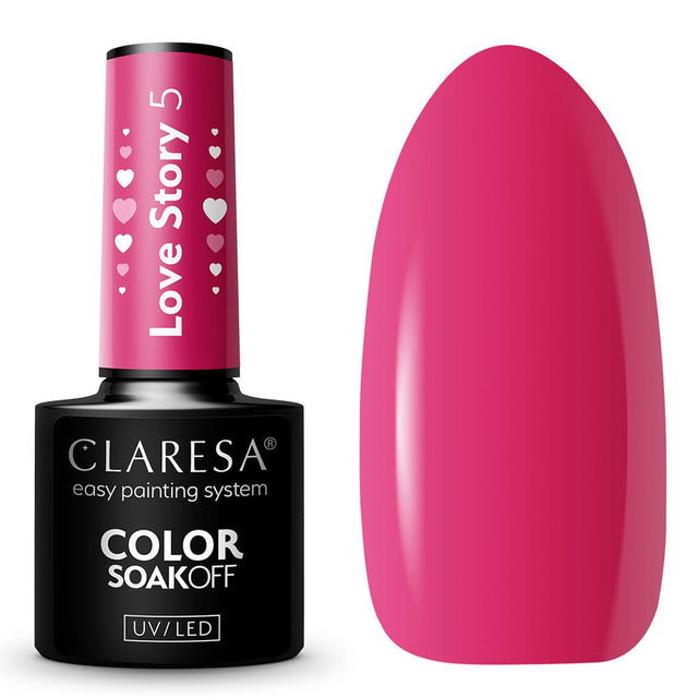 Claresa lakier hybrydowy uv led 5ml historia miłosna 5