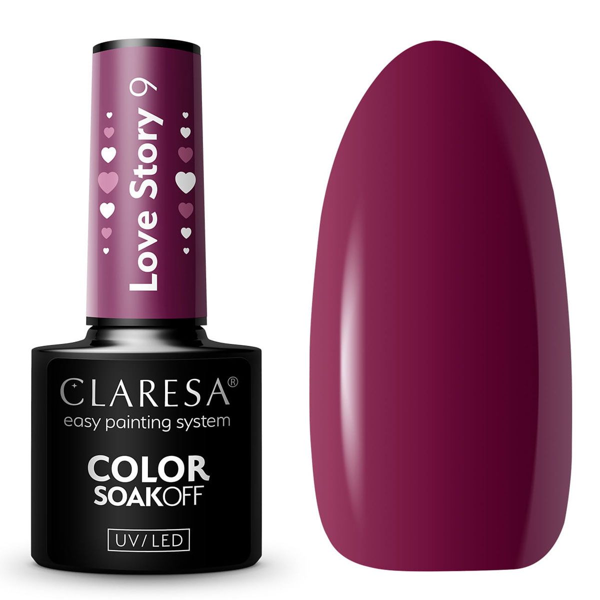 Claresa lakier hybrydowy uv led 5ml historia miłosna 9