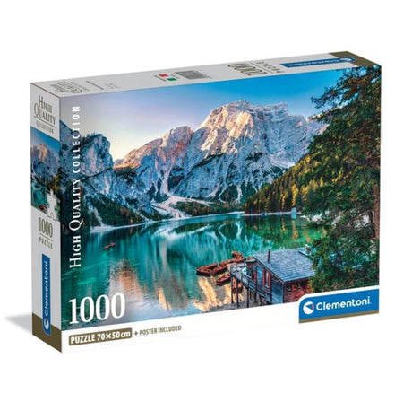Clementoni puzzle 1000 elementów szmaragdowe jezioro braies 2025-comp