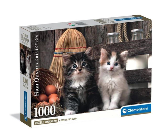 Puzzle Clementoni - urocze kotki, 1000 elementów.