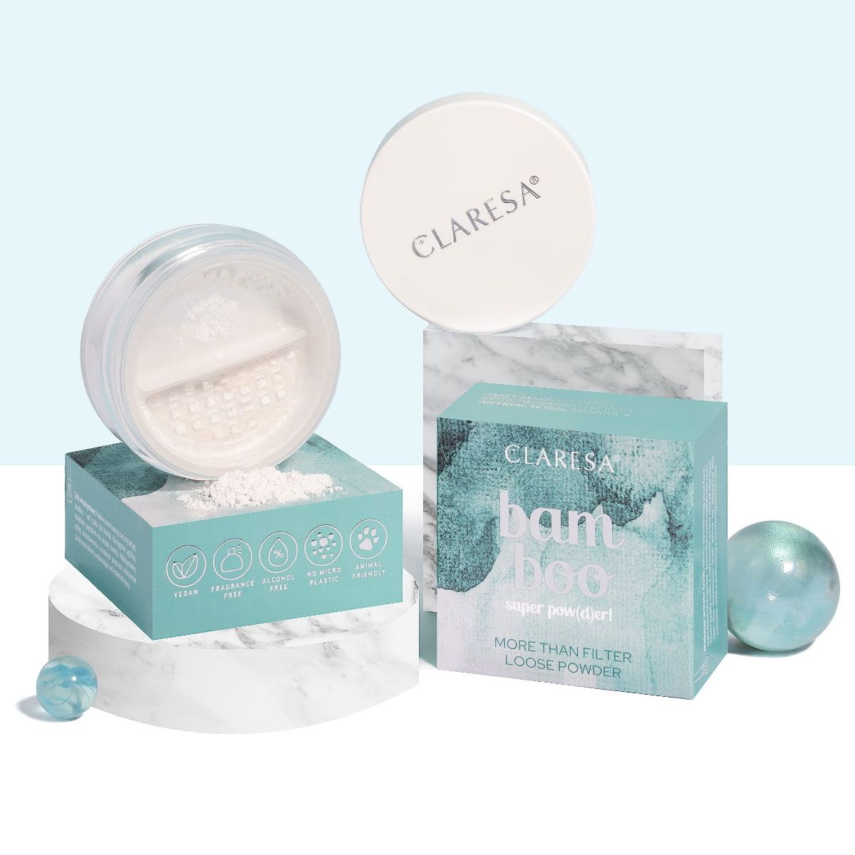 Claresa bambusowy puder sypki super puder! 8 gr.