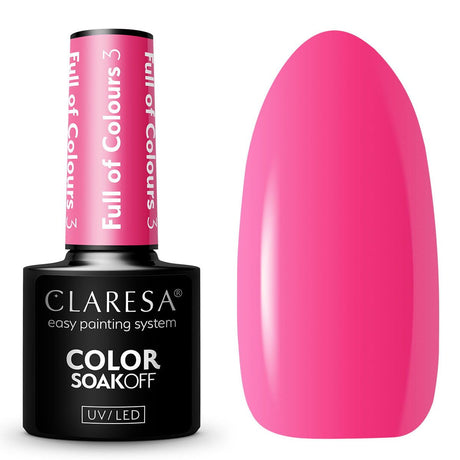 Claresa Lakier Żelowy UV LED 5ml Pełen Kolorów 3