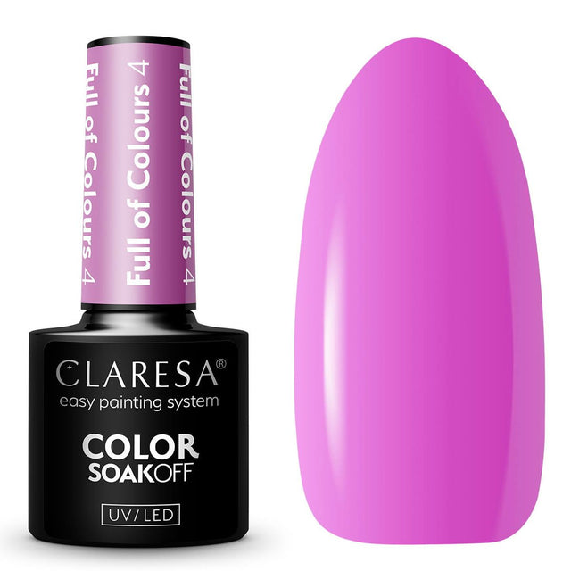 Claresa Lakier Żelowy UV LED 5ml Pełen Kolorów 4