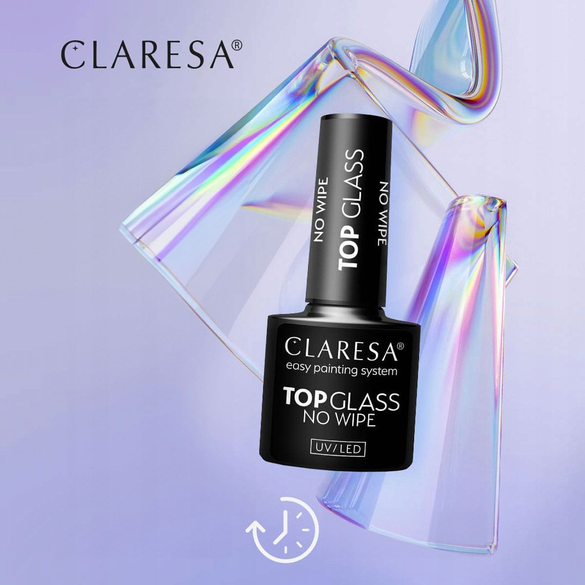 Claresa Top Coat do szkła bez przecierania 5ml