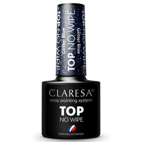 Claresa top bez przecierania brokat niebieski 5ml