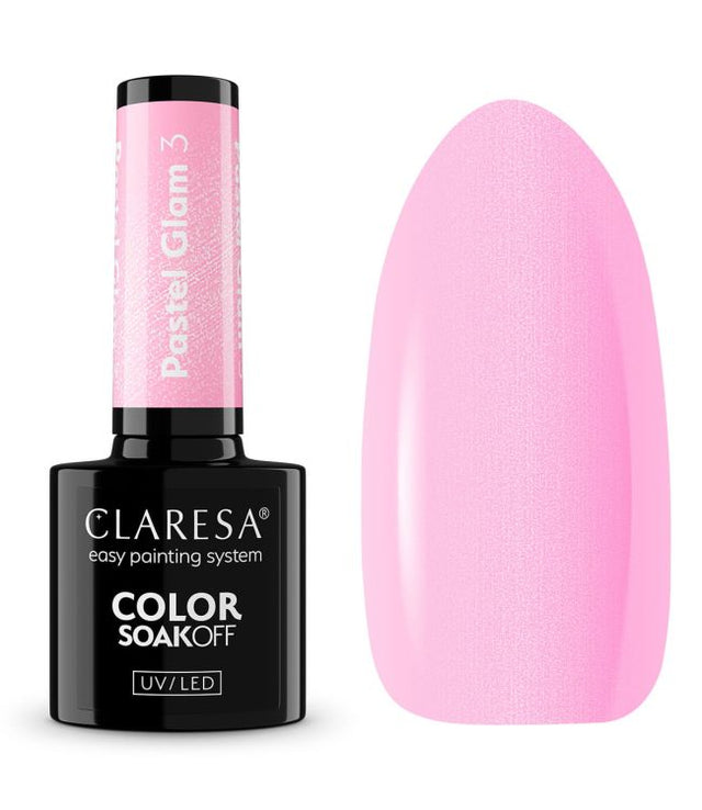 Claresa Lakier Żelowy UV LED 5ml Pastel Glam 3