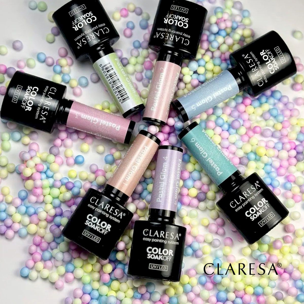 Claresa Lakier Żelowy UV LED 5ml Pastel Glam 4