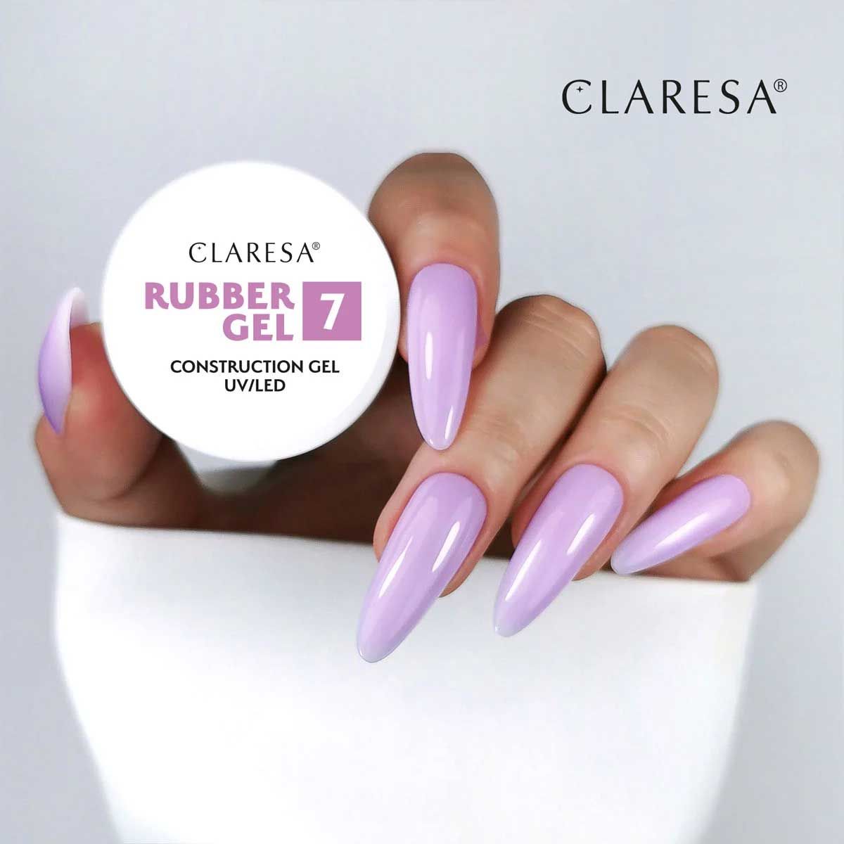 Claresa żel gumowy 7 miękki liliowy 90gr.