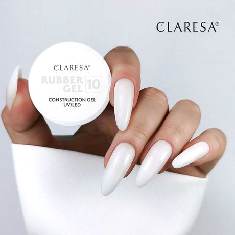 Claresa żel gumowy 10 mlecznobiały 12gr.