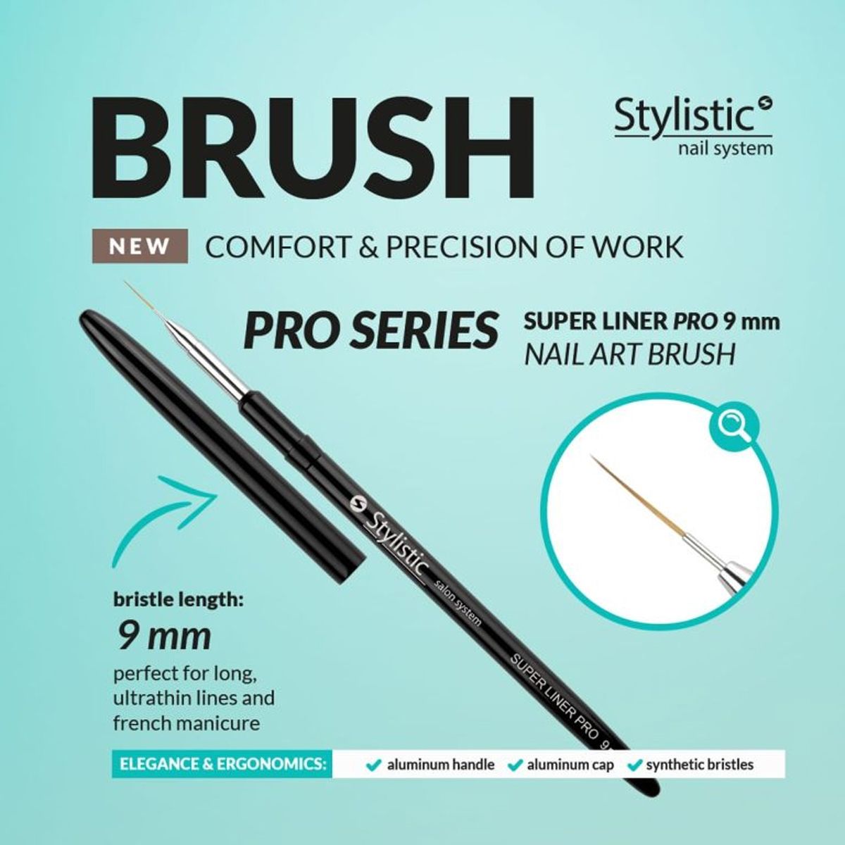 Stylowy pędzel super liner pro 9mm
