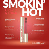 Claresa smoken' hot tusz do rzęs czarny 10ml