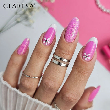 Claresa pędzel Easy Gel Brokat Różowy 5ml