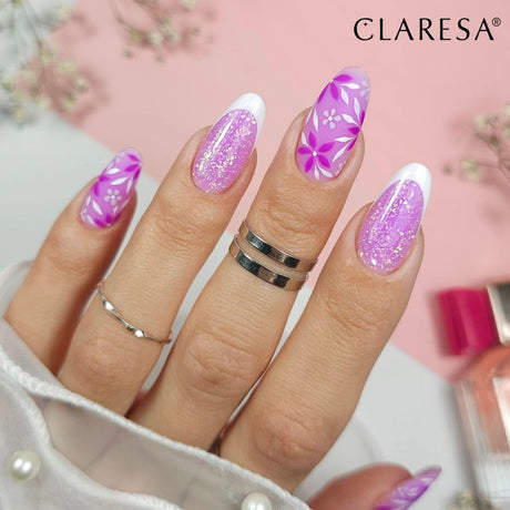 Claresa pędzel Easy Gel brokat fioletowy 5ml