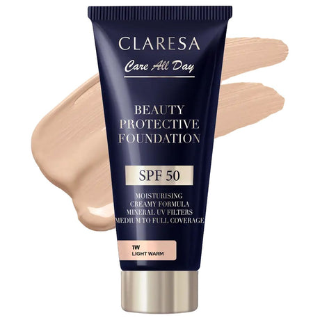 Claresa Beauty Podkład ochronny spf 50 1w jasny ciepły 30ml