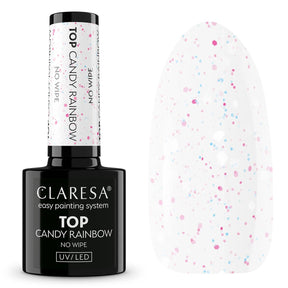 Top Coat Claresa No Wipe Candy Rainbow 5ml