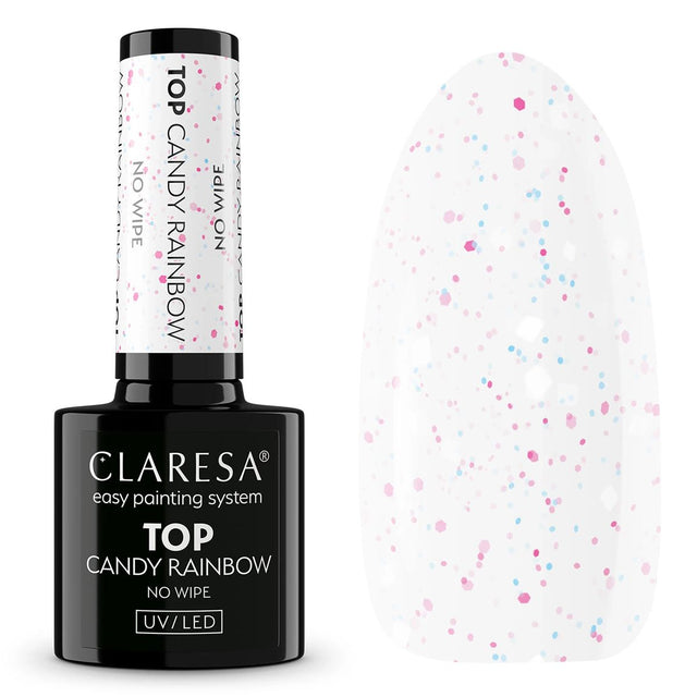Top Coat Claresa No Wipe Candy Rainbow 5ml