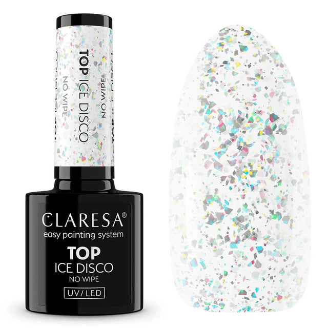 Claresa top Coat No Wipe Ice Disco 5ml