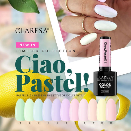 Claresa Lakier Żelowy UV LED 5ml Ciao Pastel 1