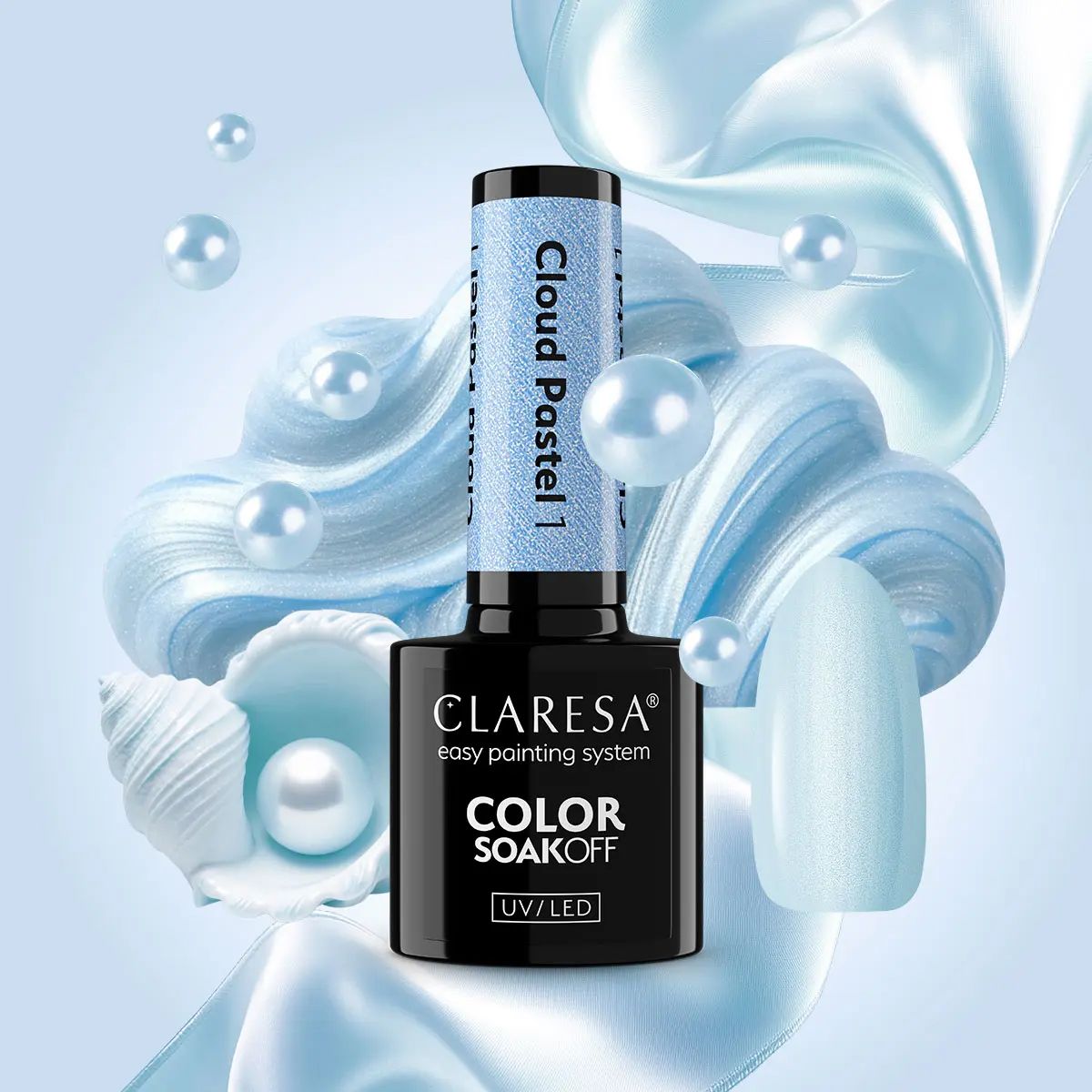 Claresa Lakier Żelowy UV LED 5ml Chmurny Pastel 1