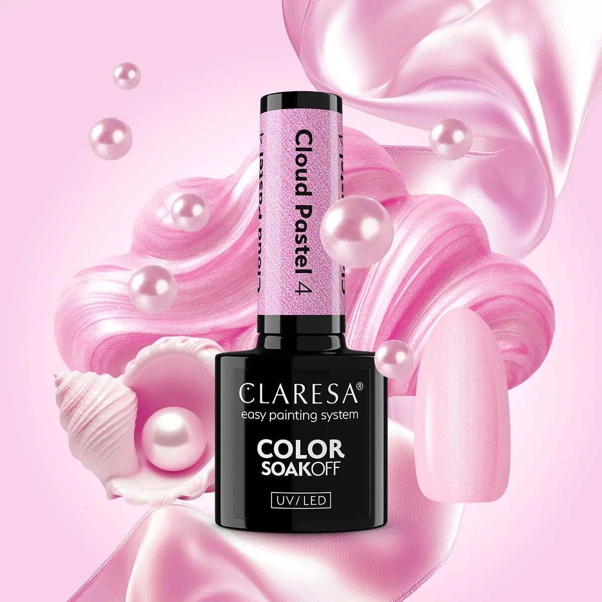 Claresa Lakier Żelowy UV LED 5ml Chmura Pastel 4