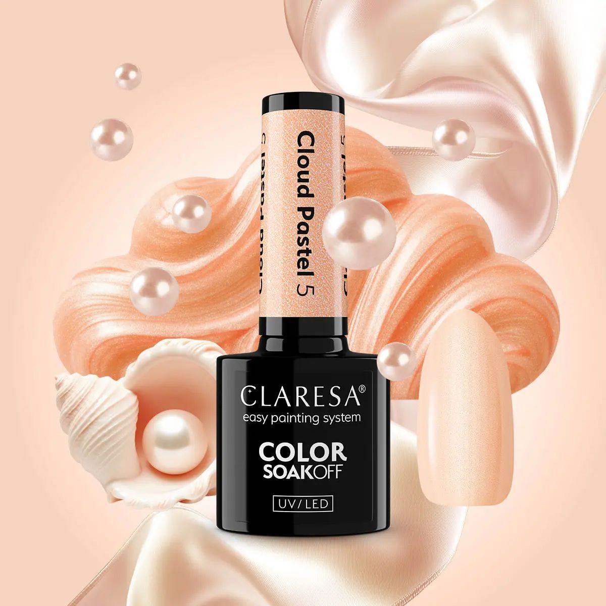Claresa Lakier Żelowy UV LED 5ml Chmura Pastel 5