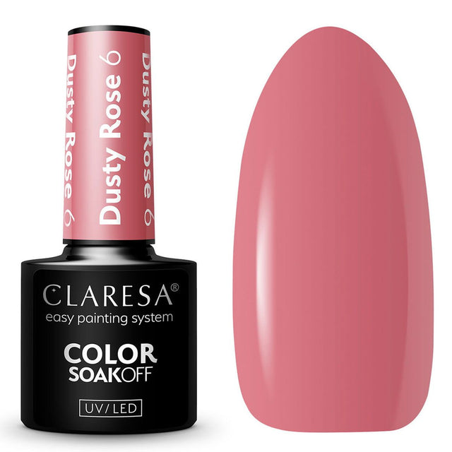 Claresa Lakier Żelowy UV LED 5ml Dusty Rose 6