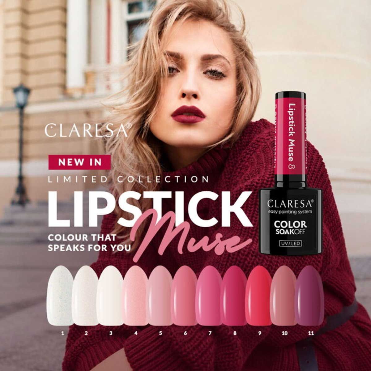 Claresa uv led gellak 5ml lipstick muse 08