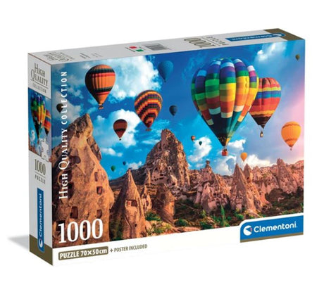 Clementoni - puzzle - 1000 elementów - balony w Kapadocji - puzzle dla dorosłych - kolekcja wysokiej jakości