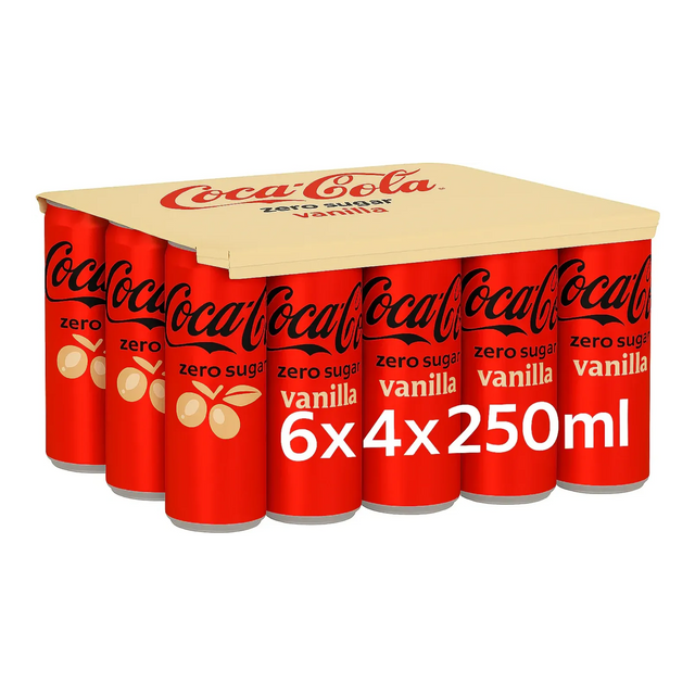 Puszka wanilii Coca-Cola Zero (24x 25cl)