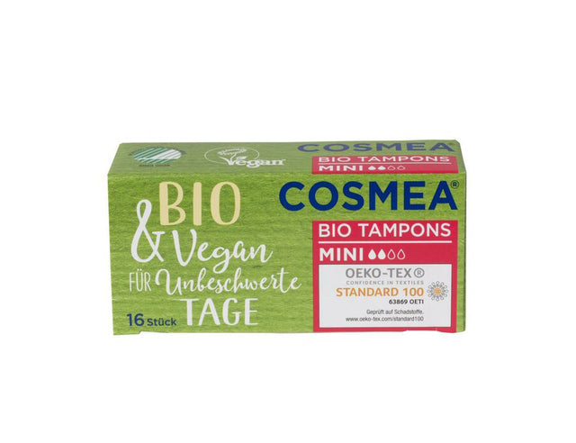 Organiczne tampony Cosmea - mini - 16 sztuk