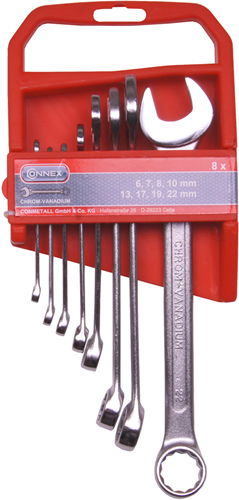 Connex zestaw kluczy płasko-oczkowych 8 szt. 6-22mm - cox539608