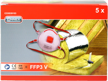 Connex maska przeciwpyłowa ffp3v en149 5szt - cox939103