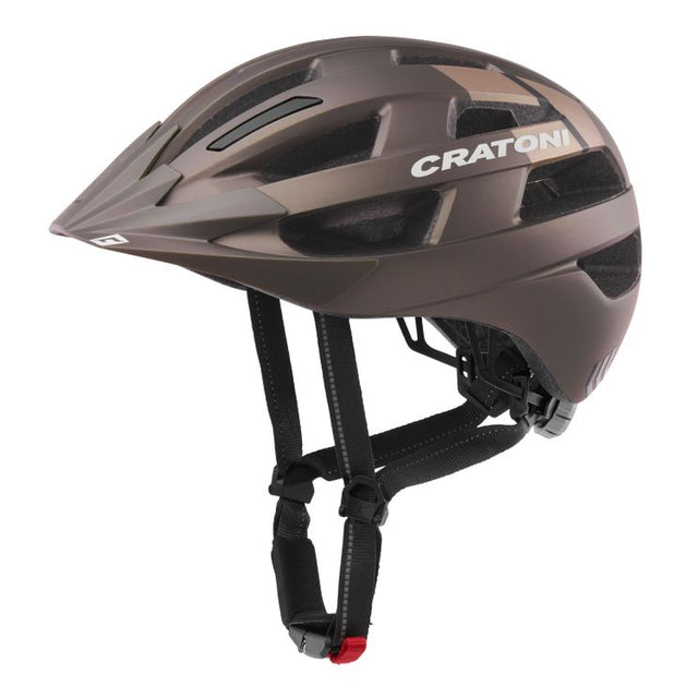 Hełm cratoni velo-x brązowy metalowy matt s-m