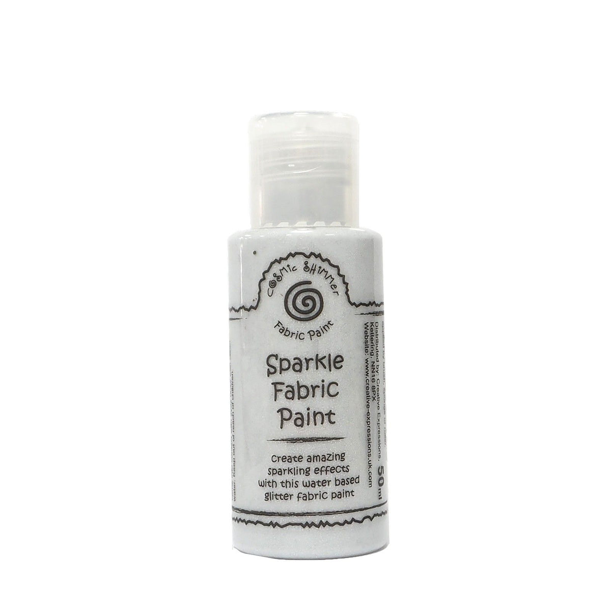 Kosmiczny połysk • Farba do tkanin blask srebrny połysk 50ml