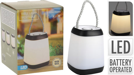 Lampa stołowa do stylizacji domu przenośna LED czarna 9x12cm