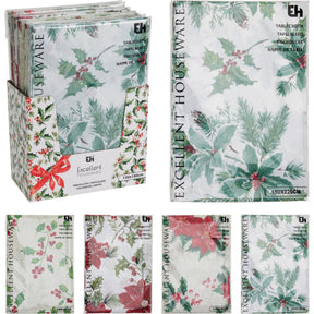 Excellent houseware kersttafelkleed flanel 130x180cm 4ass