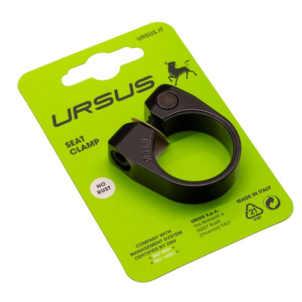 Zacisk sztycy Ursus ø34,9 mm aluminium - czarny