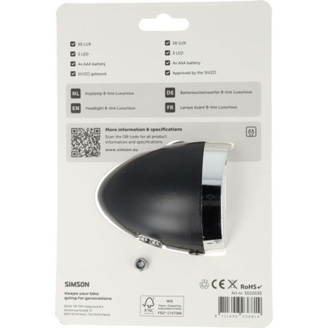 Simson koplamp classic luxurious batterij