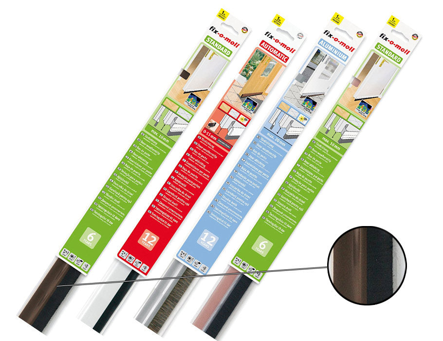 Szczotka do drzwi Fix-o-moll premium samoprzylepna - 1m - brązowa
