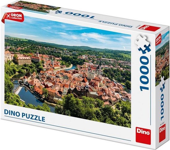Dinotoys puzzle dinozaury - obraz drona český krumlov - 1000 elementów